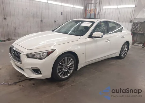2019 Infiniti Q50 3.0T Luxe z USA, uszkodzony, nr VIN JN1EV7AR1KM554823